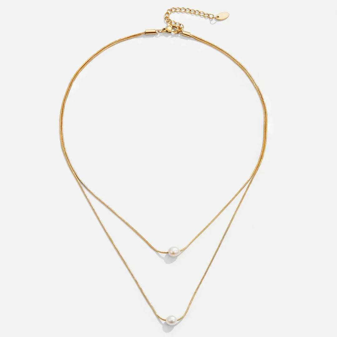 Sophisticated Layered Pearl Necklace