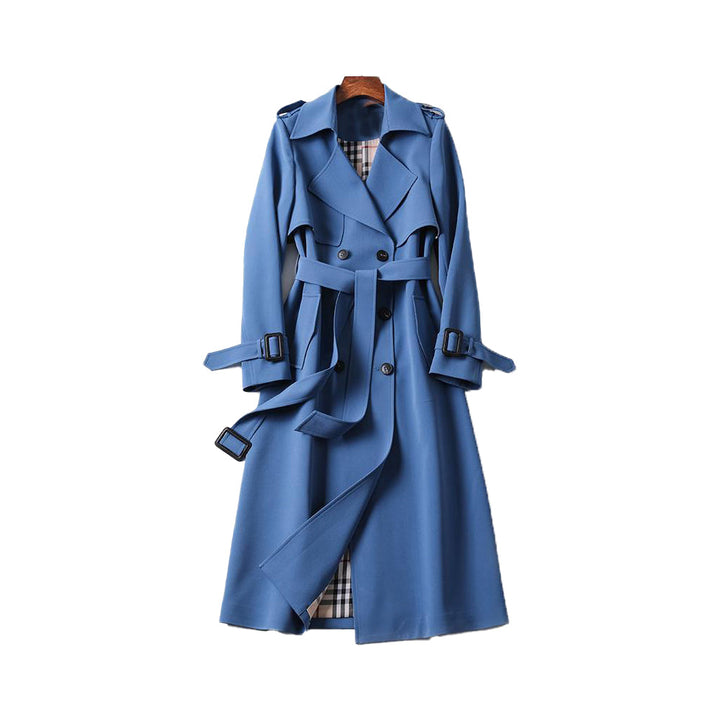 Albane | Women Brown Belted Trench Coat Double Breasted