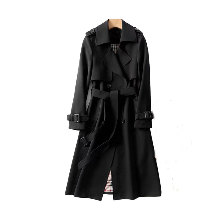 Albane | Women Brown Belted Trench Coat Double Breasted