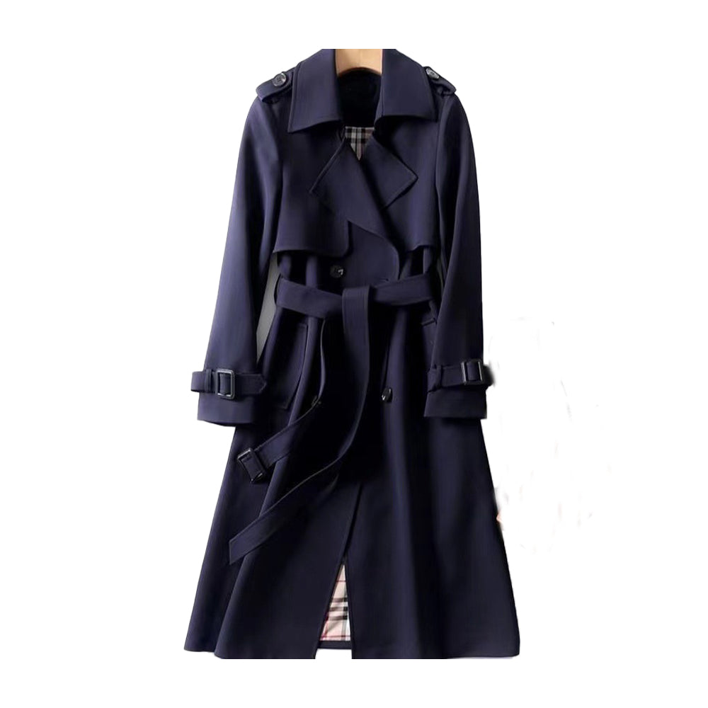 Albane | Women Brown Belted Trench Coat Double Breasted