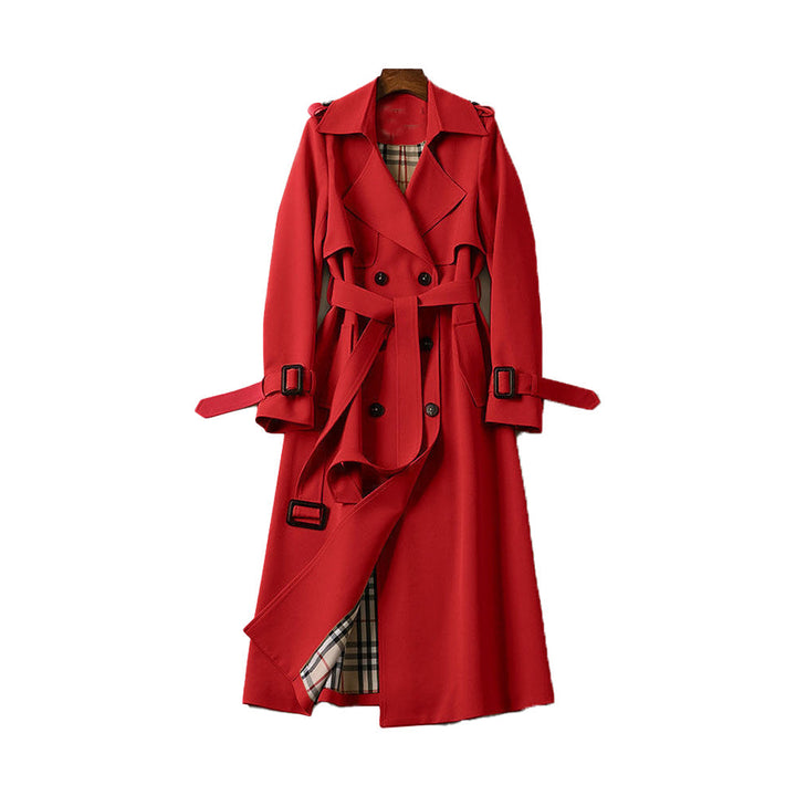 Albane | Women Brown Belted Trench Coat Double Breasted