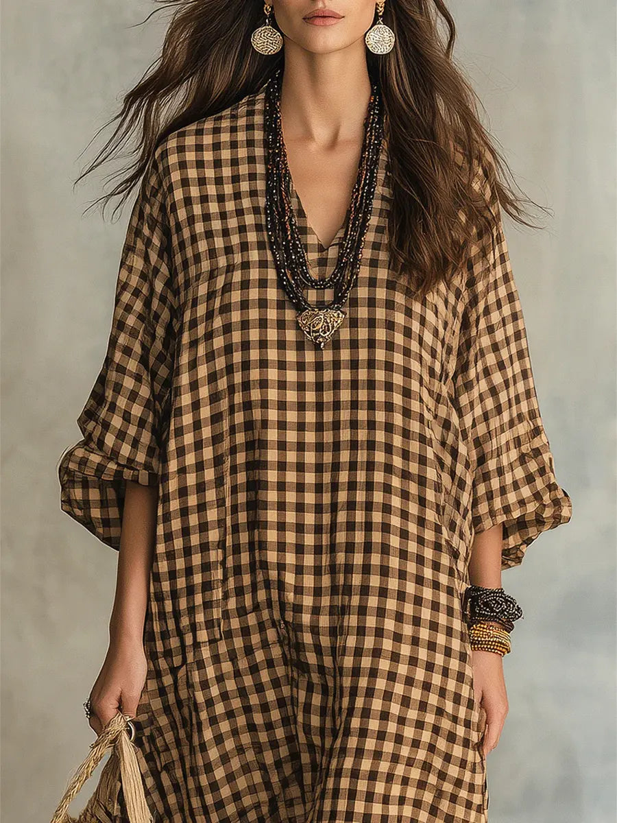 Mila | Check Maxi Dress
