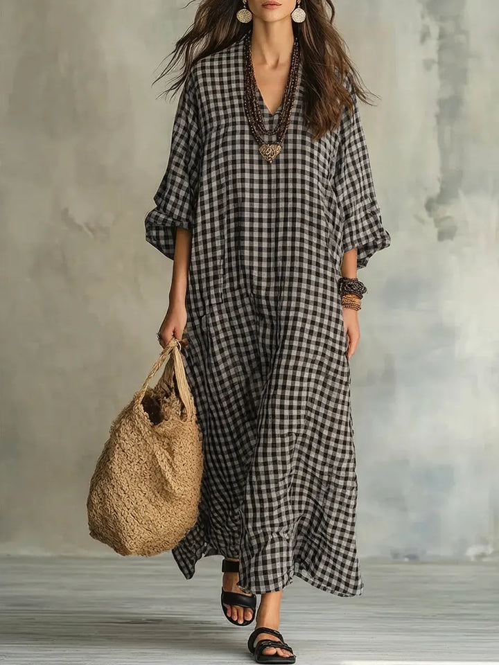 Mila | Check Maxi Dress
