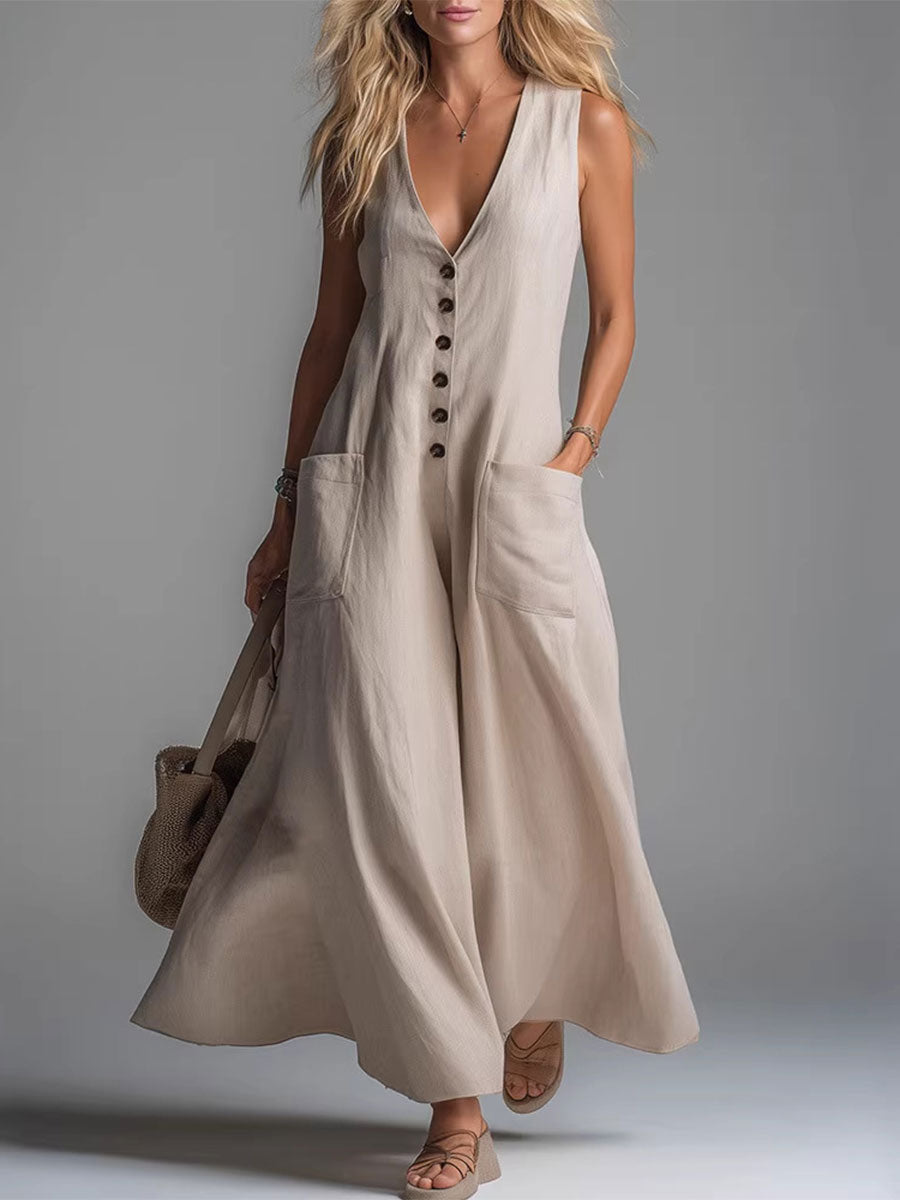 Noa | Button Flow Maxi Dress