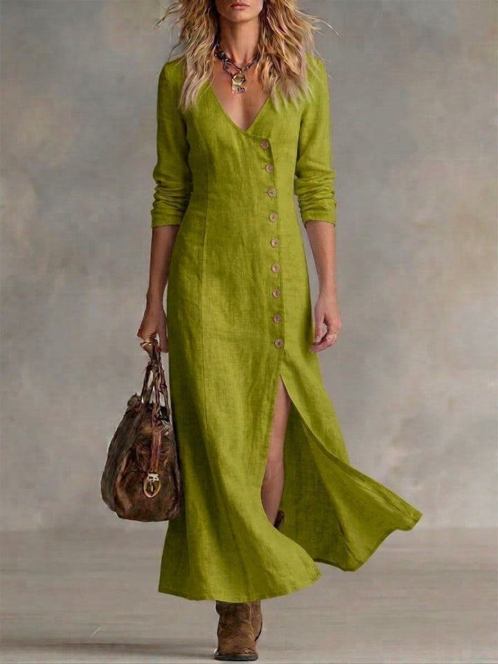 Elara | Button Maxi Dress
