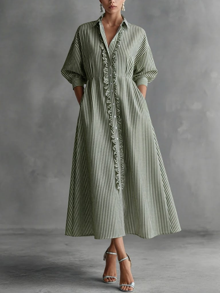 Elin | Stripe Maxi Dress