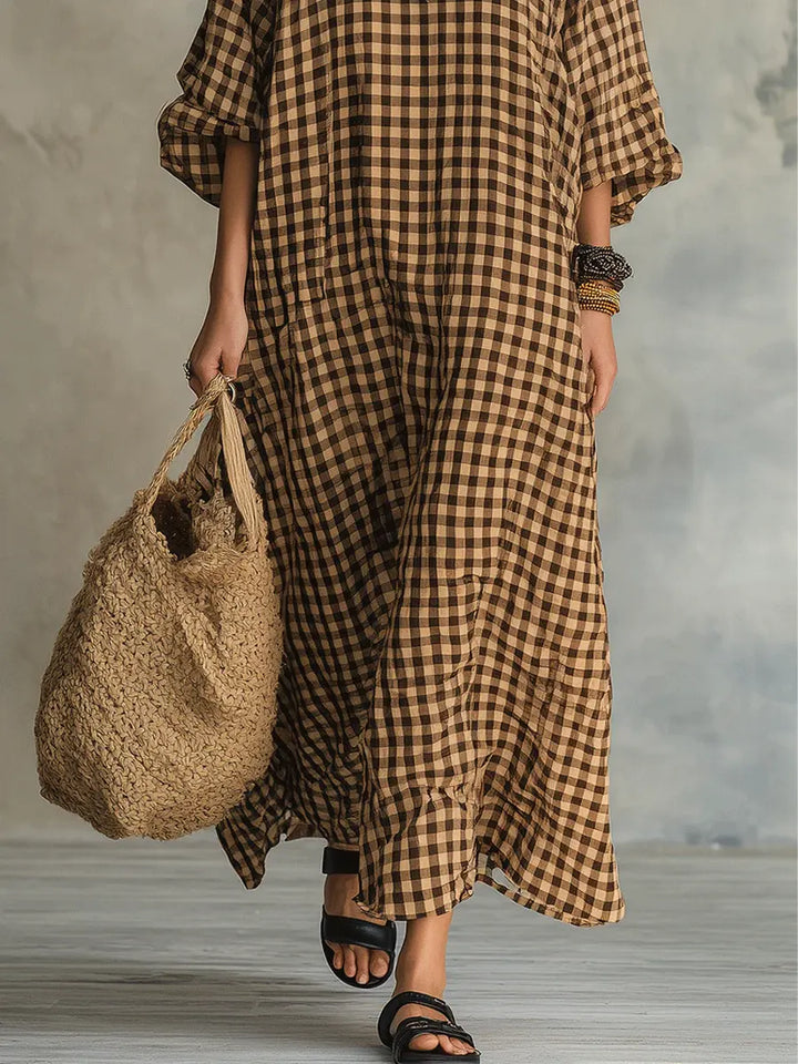 Mila | Check Maxi Dress