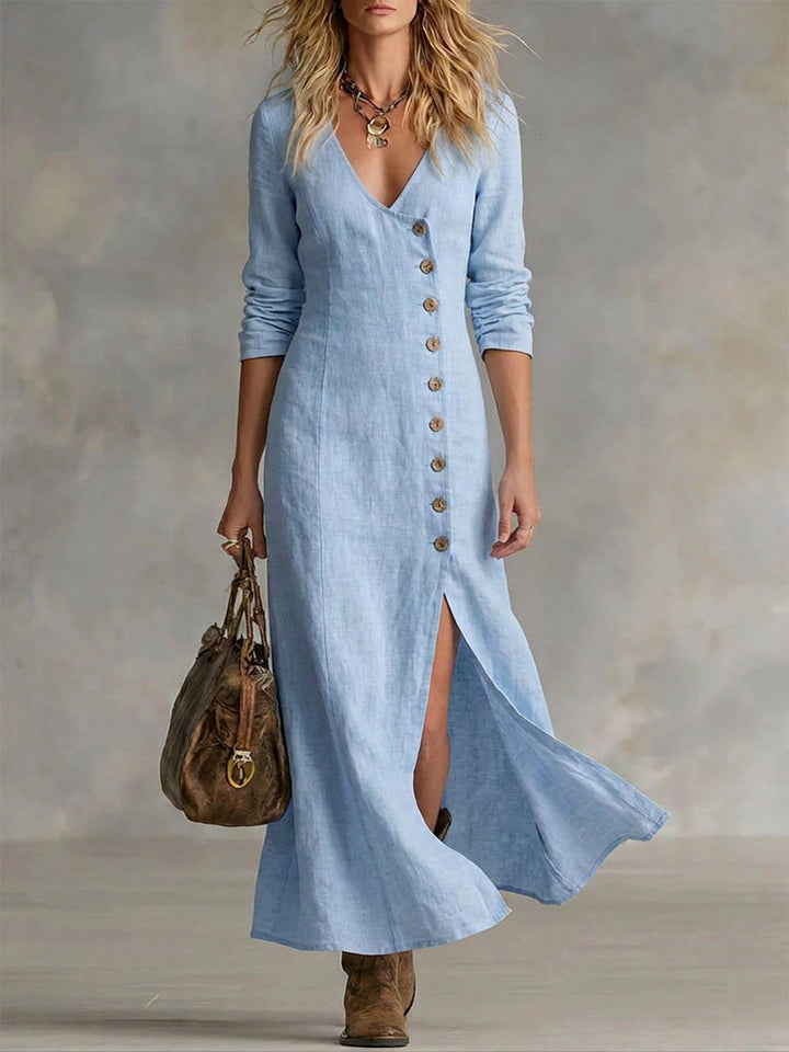 Elara | Button Maxi Dress