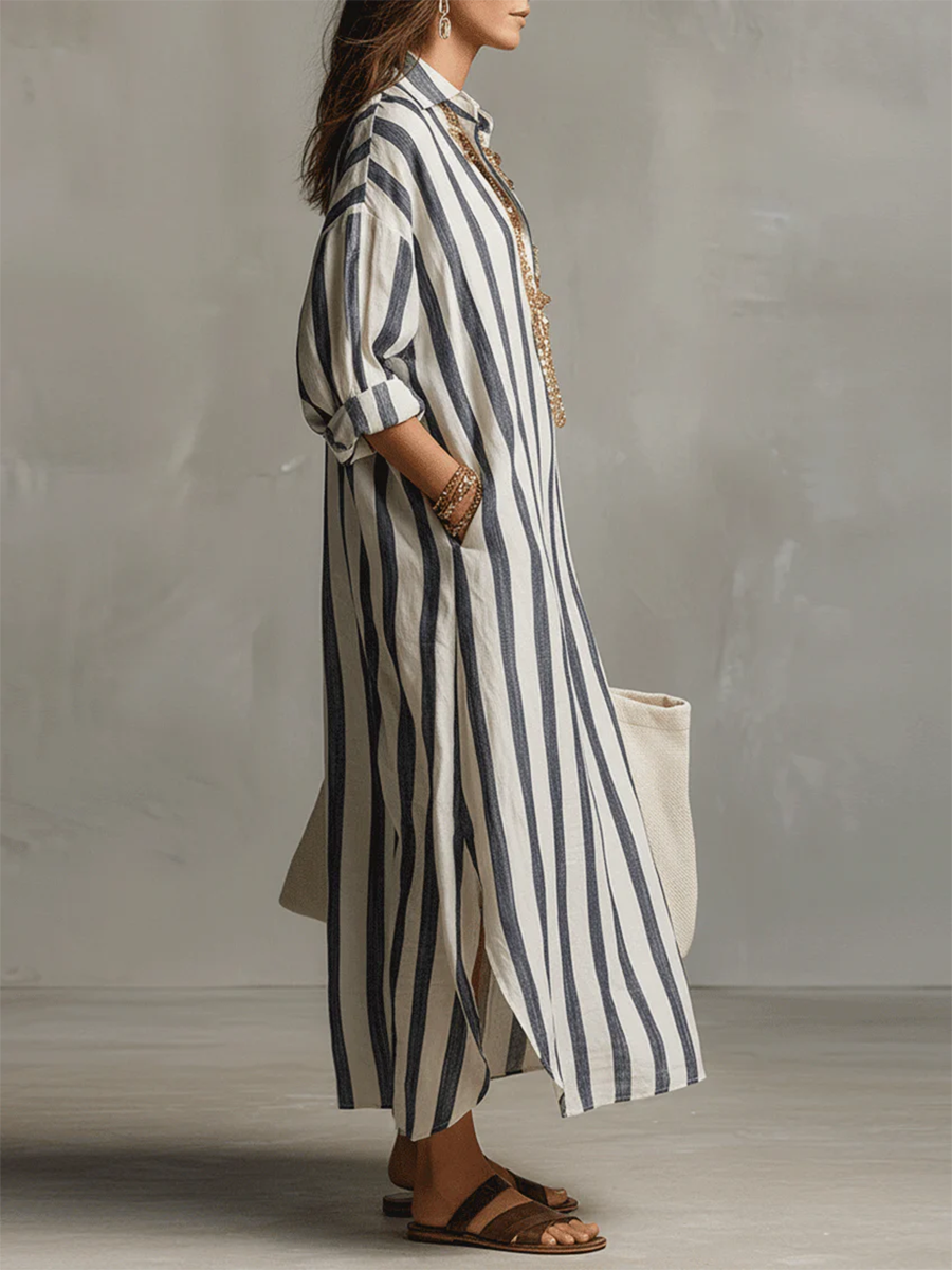 Liora | Stripe Oversized Maxi Dress