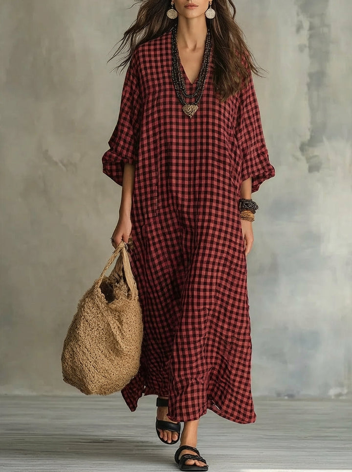 Mila | Check Maxi Dress
