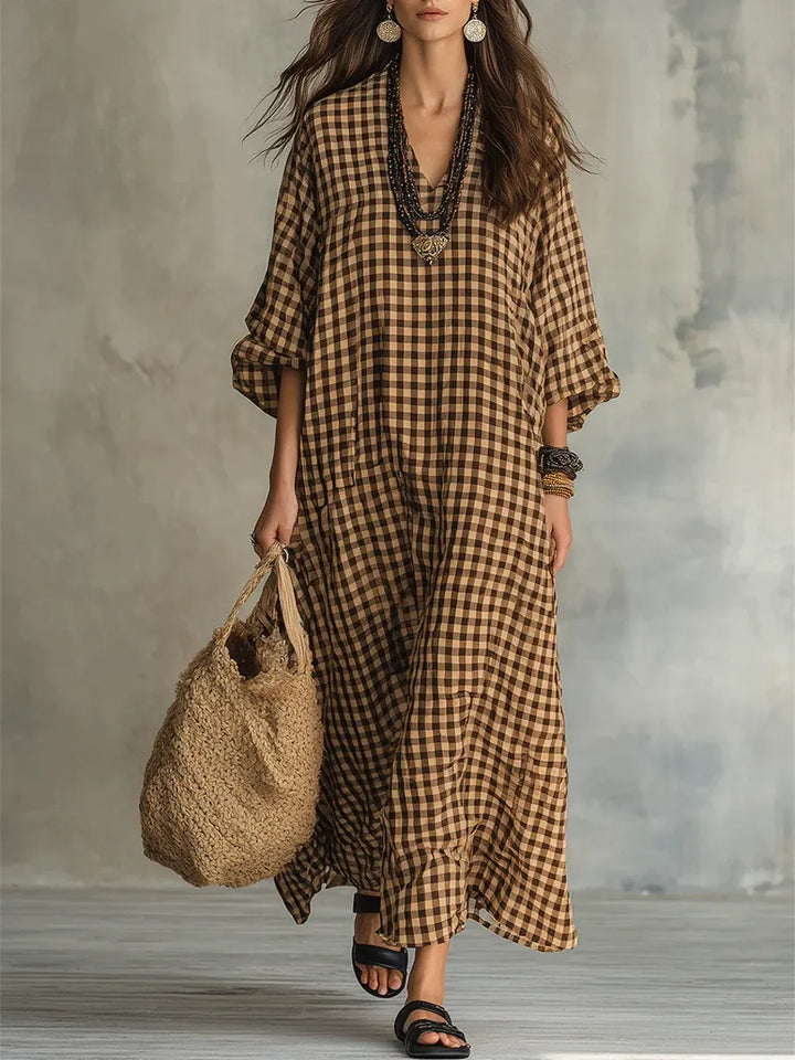 Mila | Check Maxi Dress
