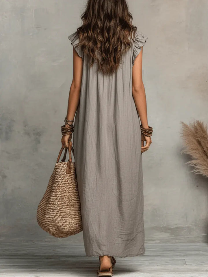 Sienna | Boho Ruffle Maxi Dress
