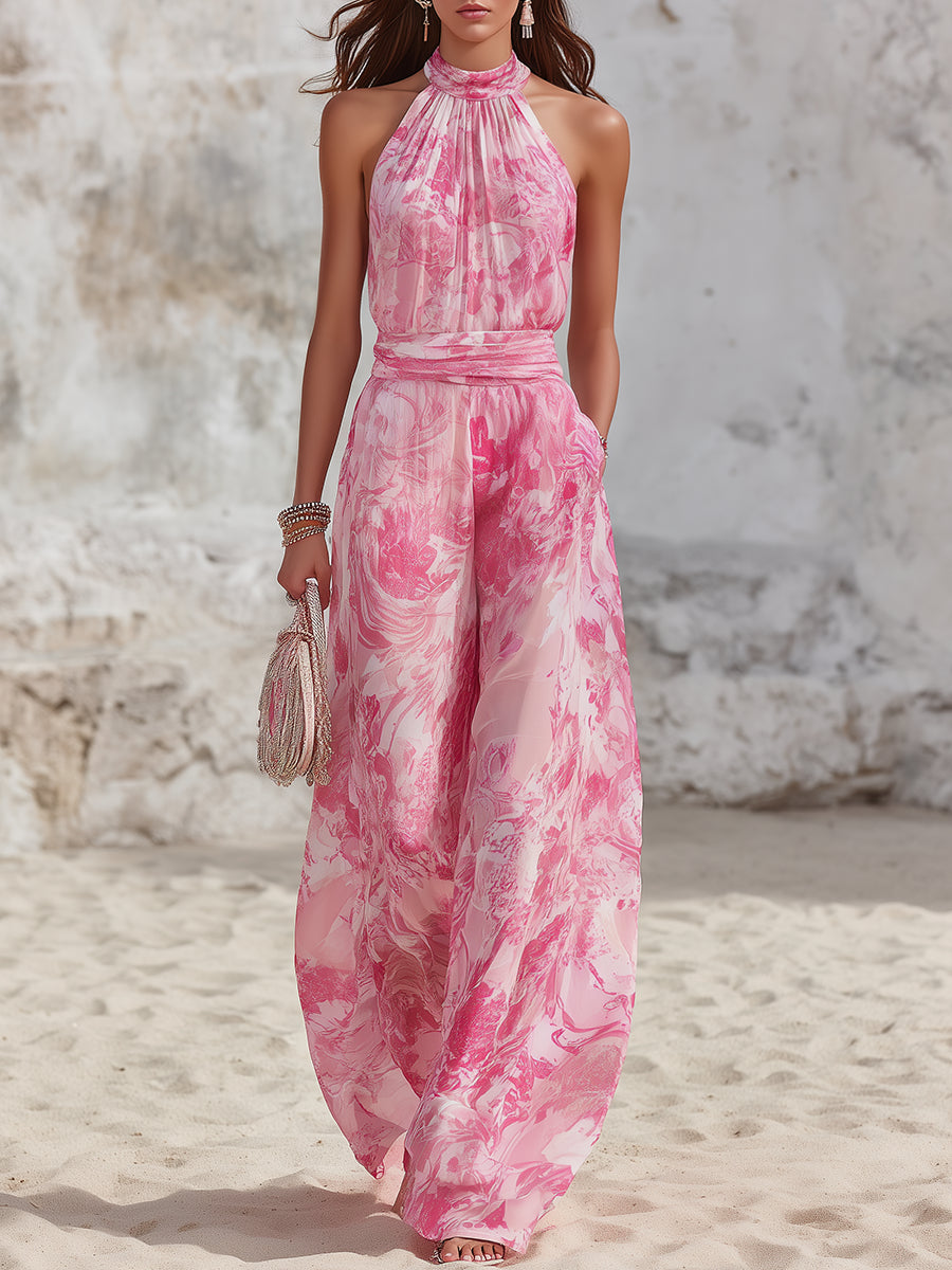 Lysandra | Women's Halter & Wide Leg Trouser Set