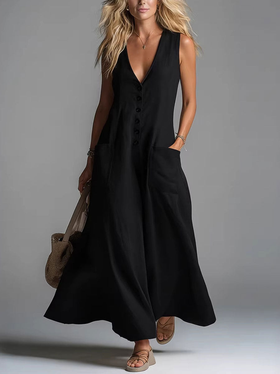 Noa | Button Flow Maxi Dress