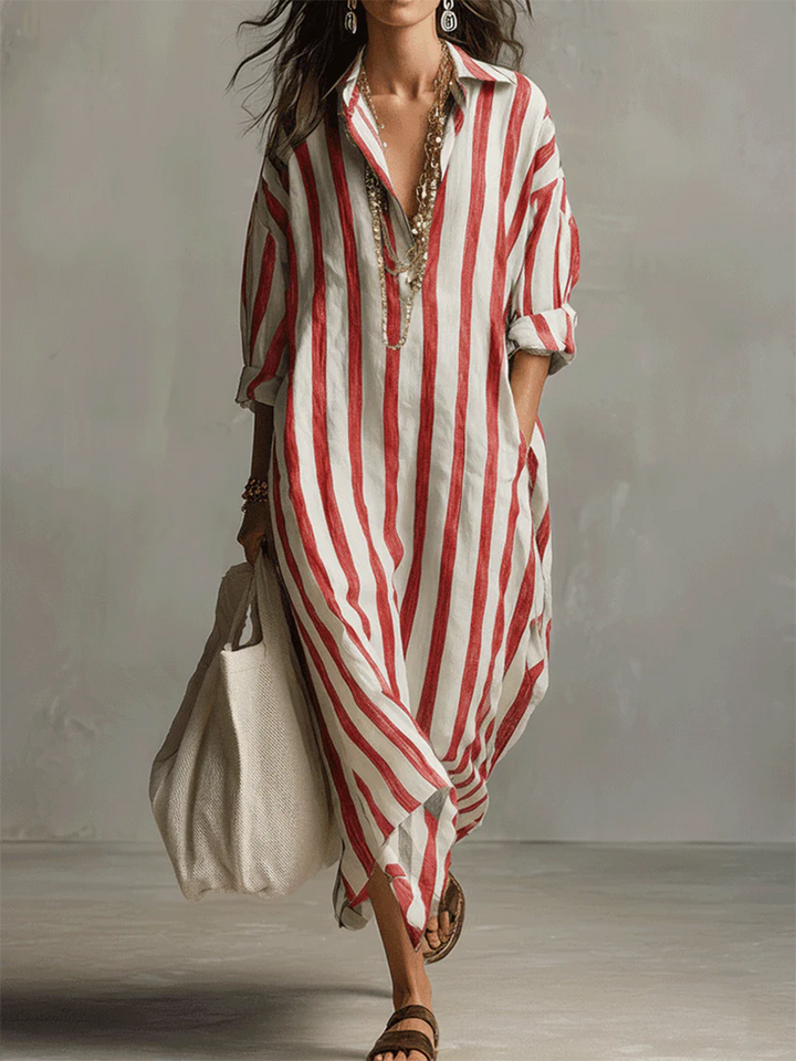 Liora | Stripe Oversized Maxi Dress