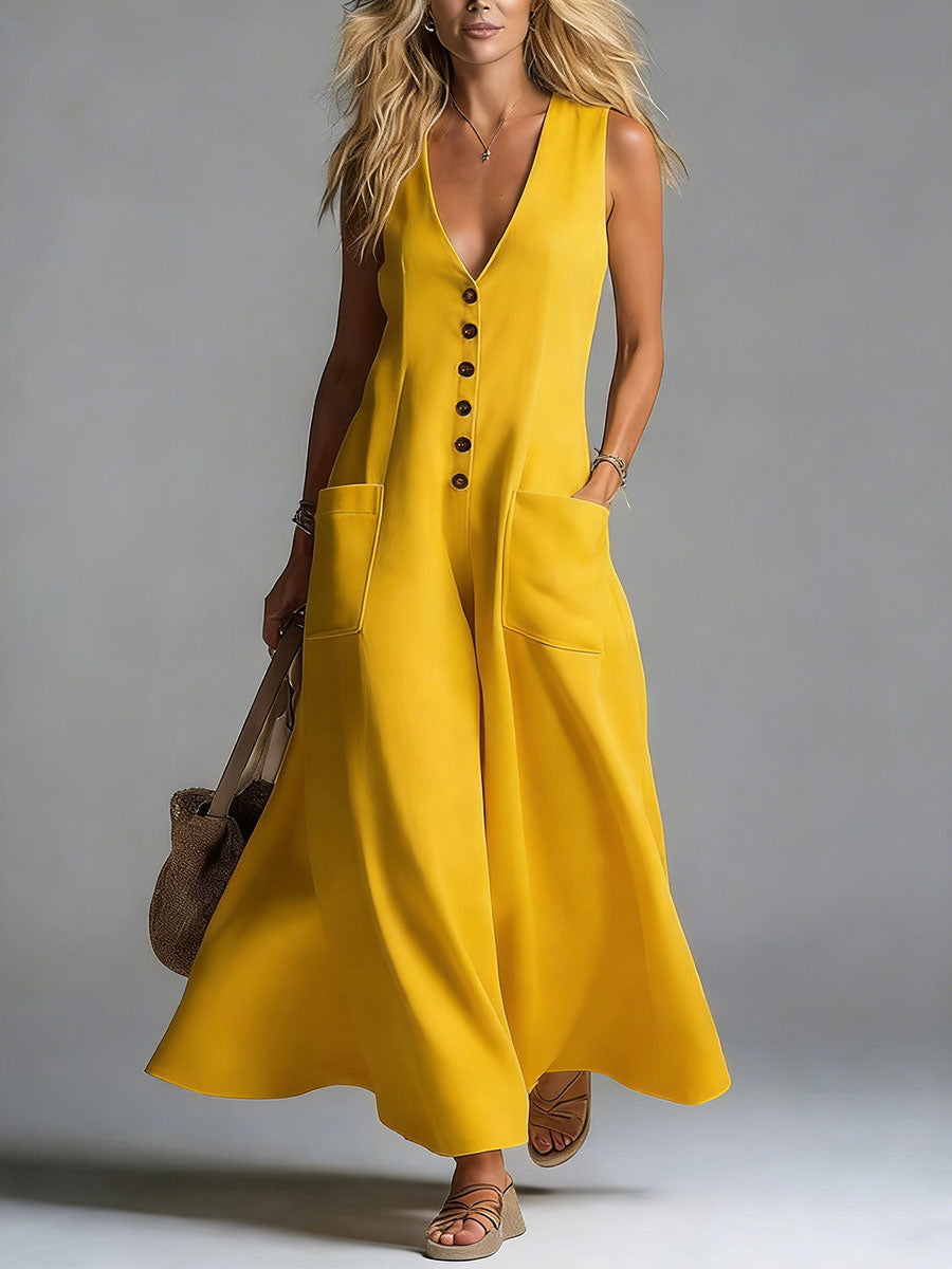 Noa | Button Flow Maxi Dress
